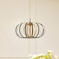 Lampy sufitowe - Lampa wisząca Lucande LED Birger, Ø 39 cm, czarny/złoty - miniaturka - grafika 1