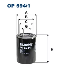 Filtron OP 594/2 FILTR OLEJU - Filtry oleju - miniaturka - grafika 1