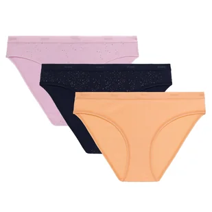 Kolorowe figi damskie bikini bawełniane-xl - Komplety bielizny - miniaturka - grafika 1