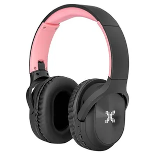 XMUSIC BTH106B Czarno-różowe - Słuchawki - miniaturka - grafika 1