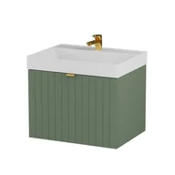 Szafki łazienkowe - Szafka łazienkowa pod umywalkę Krofam Harmo 60 cm szaro zielony mat 158-0002 - miniaturka - grafika 1