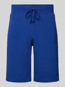 Spodnie sportowe męskie - Szorty z dzianiny dresowej o kroju regular fit z wyhaftowanym logo - miniaturka - grafika 1