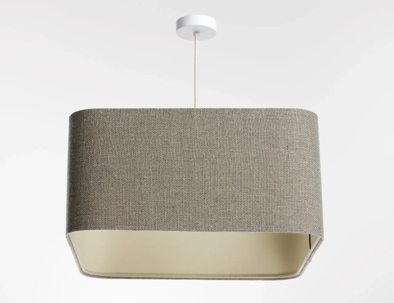 Lampa wisząca KWADRO LEN 003-40w25 beżowa BPS KONCEPT