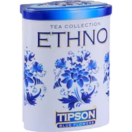 Kawa w kapsułkach i saszetkach - BASILUR Herbata Tipson Ethno Blue Flowers w puszce 100g 80090 - miniaturka - grafika 1