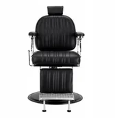 Fotele fryzjerskie - Gabbiano Fotel barberski Elias Czarny - miniaturka - grafika 1