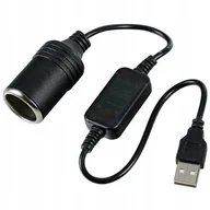 Pozostałe akcesoria do telefonów - ADAPTER ZASILACZ MINI PRZETWORNICA USB 5V NA GNIAZDO ZAPALNICZKI 12V - miniaturka - grafika 1