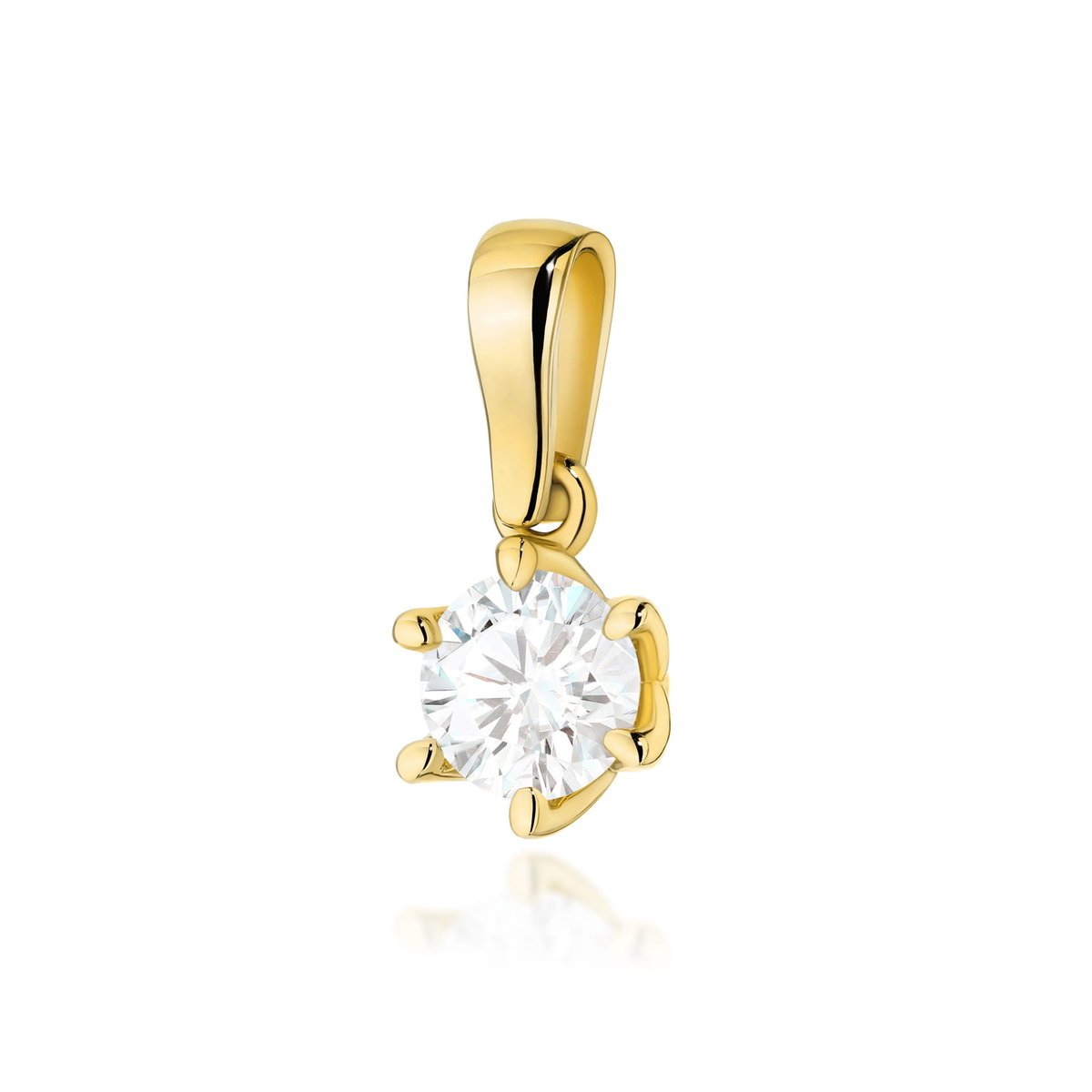Złota zawieszka / wisiorek Diament Laboratoryjny 0,70ct żółte złoto pr. 585