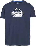 Koszulki męskie - Trespass Trespass męski t-shirt z nadrukiem na klatce piersiowej panie/dorośli na zewnątrz/do zabawy/sportu/na czas wolny granatowy XS MATOTSN10012_NA1XS - miniaturka - grafika 1