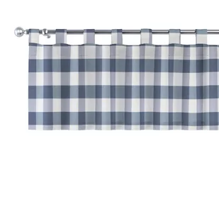Dekoria Lambrekin na szelkach granatowo biała krata 5,5x5,5cm) 390 × 40 cm Quadro 1358-136-03 - Zasłony - miniaturka - grafika 1
