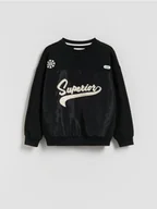 Bluzy dla chłopców - Reserved - Bluza z aplikacją - czarny - miniaturka - grafika 1