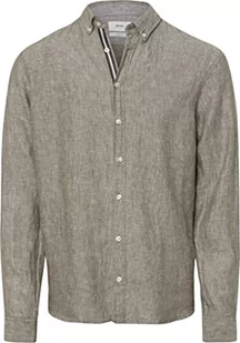 BRAX Męska koszula w stylu Dirk U AIRWASHED lniana koszula koszulowa, oliwkowa, XXXL, oliwkowy, 3XL - Koszule męskie - miniaturka - grafika 1