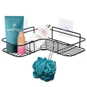 Półki łazienkowe - NAROŻNA PÓŁKA ŁAZIENKOWA DO KABINY PRYSZNICOWEJ 569734 - miniaturka - grafika 1