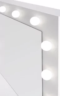 Nowoczesna toaletka Hollywood z podświetleniem - biały - Toaletki - miniaturka - grafika 4