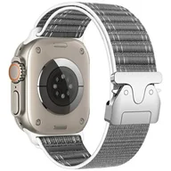 Akcesoria do smartwatchy - Pasek BELINE Woven Nylon Diagonal Style Parachute do Apple Watch 42/44/45/49mm Szary - miniaturka - grafika 1