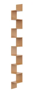 Minimalistyczna narożna półka ścienna w kolorze olchy Larosa 4X - Półki do salonu - miniaturka - grafika 1