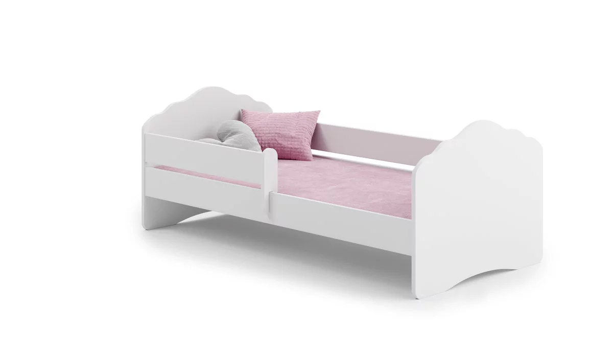 Łóżko dla dziecka, FALA, z barierką, z materacem, 140x70 cm