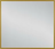 Lustra - Lustro łazienkowe w złotej ramie aluminiowej 90x80cm - miniaturka - grafika 1