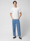 Spodnie męskie - Męskie jeansy carrot Outhorn OTHWSS24TTROM635 - niebieskie - miniaturka - grafika 1