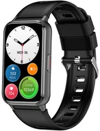 Smartwatch - Zegarek Damski SMARTWATCH RUBICON RNCF48 black/black silicone - miniaturka - grafika 1