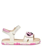 Buty dla dziewczynek - Geox Sandały J Haiti J558ZD 000BC C1364 D Biały - miniaturka - grafika 1