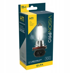 Żarówki H11 ELTA VisionPRO +100% PGJ19-2 12V 55W Komplet 2 sztuki - Żarówki samochodowe - miniaturka - grafika 1
