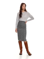 Spódnice - Spódnica damska szara ołówkowa - SSD1702BR spódnica regularna - TOP SECRET - Odzieżowy sklep internetowy TOP SECRET - miniaturka - grafika 1