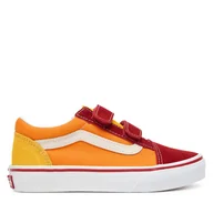 Buty dla chłopców - Tenisówki Vans Old Skool V Retro VN000CYABMC1 Pomarańczowy - miniaturka - grafika 1