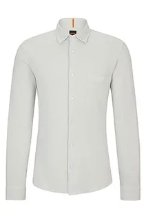 Koszule męskie - BOSS Mysoft męska koszula z bawełny dżersejowej, 2 sztuki, Light/Pastel Grey57, M - grafika 1