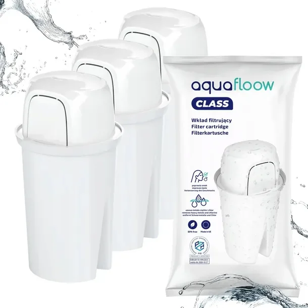 3x Aquafloow filtr do dzbanek filtrujący szklany Wessper Dafi zamiennik