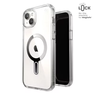 Speck Presidio Perfect-Clear ClickLock & Magsafe - Etui iPhone 15 Plus / iPhone 14 Plus (Clear / Chrome Finish / Serene Silver) - Pozostałe akcesoria do telefonów - miniaturka - grafika 1