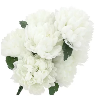 Bukiet 7 Chryzantema Duża Biel KR288D - Sztuczne kwiaty - miniaturka - grafika 1