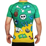 Kimona, stroje i obuwie - Rashguard do MMA/BJJ męski Ground Game Copacabana z krótkim rękawem - miniaturka - grafika 1