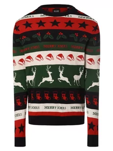 Only&Sons - Sweter męski  ONSXMas, niebieski|wielokolorowy - Swetry męskie - miniaturka - grafika 1