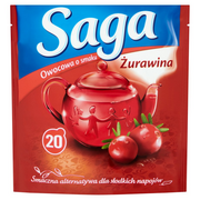 Herbata - Saga - Herbatka owocowa o smaku żurawiny 20 x 1.7 g - miniaturka - grafika 1