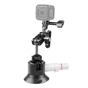 Uchwyt samochodowy na szybę z pompką  Puluz do GOPRO Hero, DJI Osmo Action PU845B - Uchwyty samochodowe do telefonów - miniaturka - grafika 1