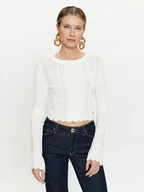 Swetry damskie - Guess Sweter Adaline W4GR08 Z2U00 Écru Regular Fit - miniaturka - grafika 1