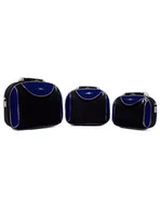 Walizki - Zestaw kuferków podróżnych 3w1 773 XXL XL L CZARNO-GRANATOWY - miniaturka - grafika 1