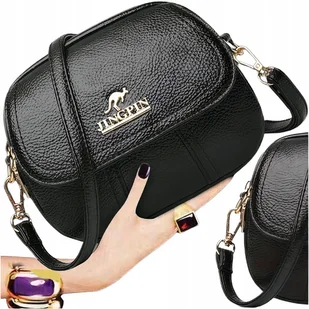 Torebka kuferek listonoszka skórzana na ramię kopertówka Damska Kangurek - Torebki damskie - miniaturka - grafika 1