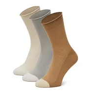 Skarpetki damskie - NINE WEST BR_NW_01_Z_SS25 (3 PACK) white Szary jasny - miniaturka - grafika 1