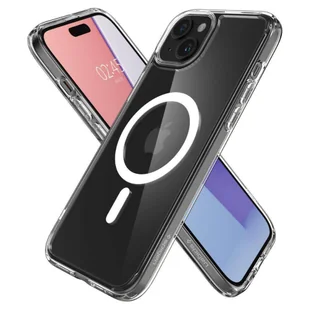 Etui APPLE IPHONE 15 Spigen Ultra Hybrid Mag MagSafe White transparentne - Etui i futerały do telefonów - miniaturka - grafika 6