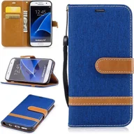 Etui i futerały do telefonów - Etui na telefon Samsung Galaxy S7 Jeans Cover Niebieskie etui ochronne na telefon komórkowy - miniaturka - grafika 1