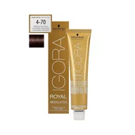 Farby do włosów i szampony koloryzujące - Schwarzkopf Professional Professional, Igora Royal Absolutes, farba do włosów 4-70, 60 ml - miniaturka - grafika 1