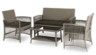 Meble ogrodowe - Elior Szary zestaw wypoczynkowy do ogrodu - Verano - miniaturka - grafika 1
