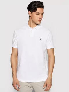 Koszulki męskie - Ralph Lauren Polo Polo Core Replen 710666998 Biały Custom Slim Fit - grafika 1