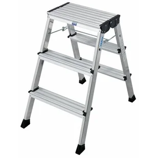 Krause Schodki dwustronne składane alu 2,65m 130068 - Drabiny - miniaturka - grafika 1