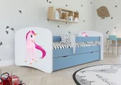 Łóżka dla dzieci i młodzieży - Kocot Kids Łóżko BABY DREAMS jednorożec 180 dla dziewczynki z materacem Kocot Kids - miniaturka - grafika 1