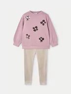 Legginsy - Mayoral Komplet bluza i legginsy 4706 Różowy Regular Fit - miniaturka - grafika 1
