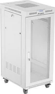 Szafy rack - Szafa Lanberg Szafa instalacyjna Rack stojąca 19" 27U 600x800 szara drzwi perforowane LCD Lanberg flat pack - miniaturka - grafika 1