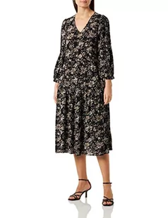 Noa Noa Women's EllenNN sukienka, Print Black/Grey, 40 - Sukienki - miniaturka - grafika 1