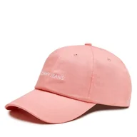 Czapki damskie - Czapka z daszkiem Tommy Hilfiger Linear Logo AW0AW15845 Tickled Pink TIC - miniaturka - grafika 1